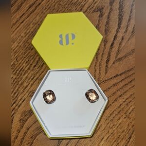 BP Smokey Topaz Cubic Zirconia Hemitite Plating Earrings